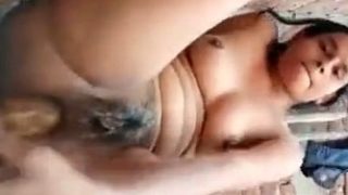Desi girl chapati rod pussy masturbation