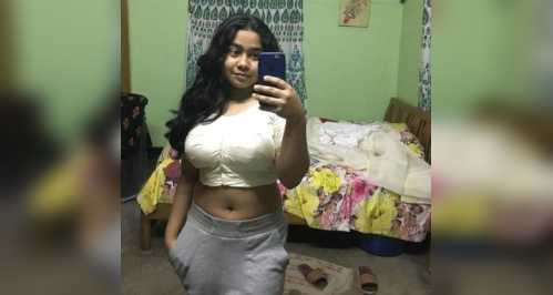 Sexy GF Showing Pressing Boobs