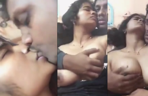 Horny GF Boobs Pressed and Kissed Romantic Sex