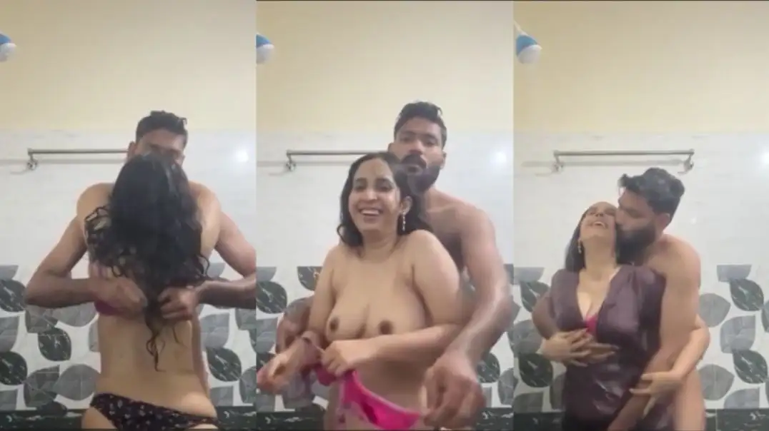Desi couple hot bathroom romance caught on camera