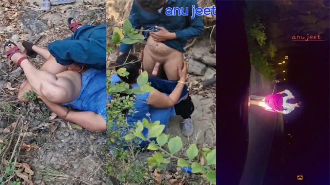Hot Indian wife Anujeet's wild jungle adventure and road dare videos leaked