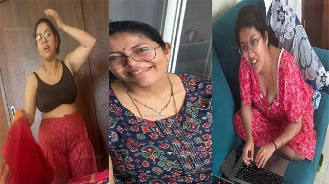 Desi Housewife Secret Hot Private Moments While Working From Home