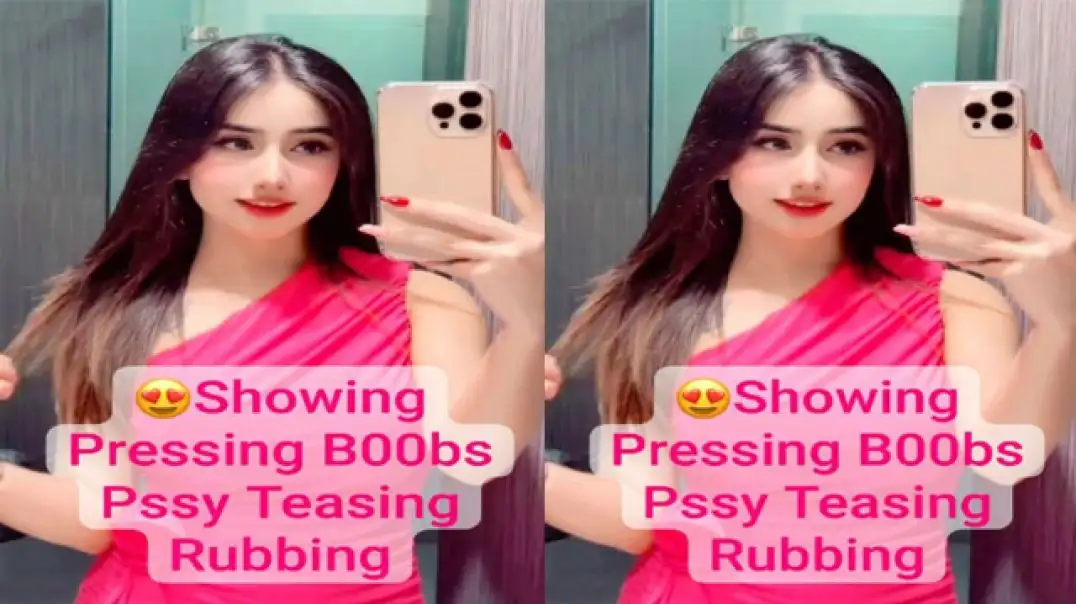 Desi Pakistani influencer viral video showing hot boob press action