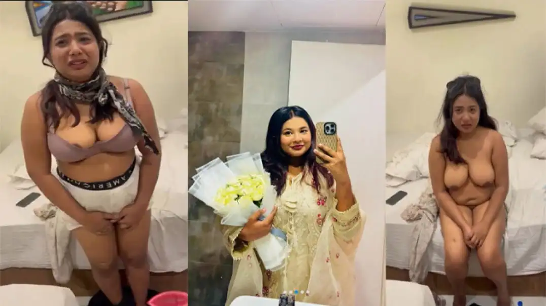 Desi babe gets nude and rubs pussy for boyfriend secretly