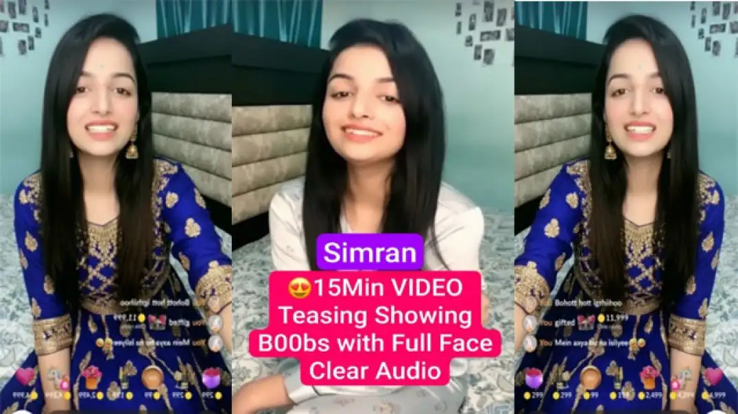 Simran ka private live show boobs reveal hot desi romance