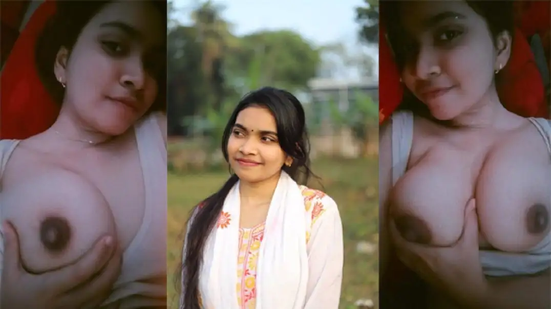 Desi girlfriend hot boobs pressing secret romance private moment