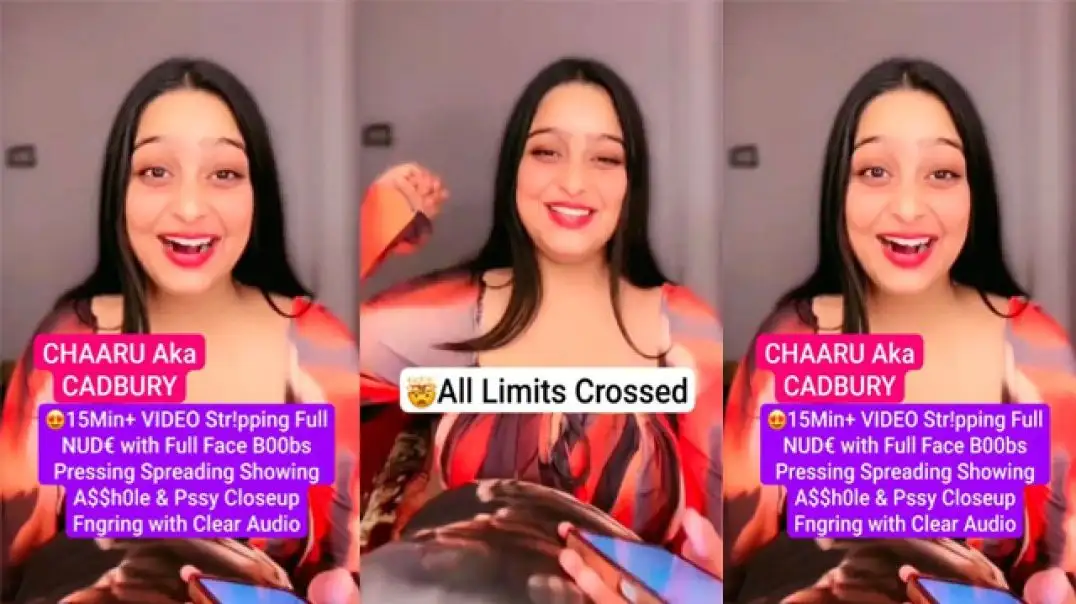 Hot Desi Insta Star Chaaru Cadbury Private Live Romance Leaked