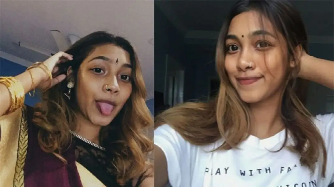 Hot babe lovers sex cum on face desi style